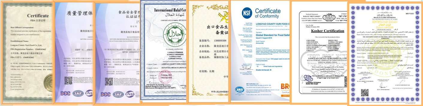 China paprika manufacturer certificates DINWEYS
